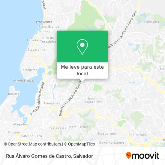 Rua Álvaro Gomes de Castro mapa