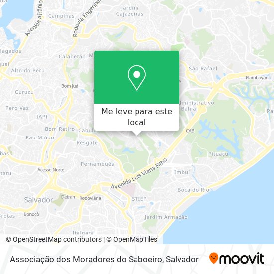 Associação dos Moradores do Saboeiro mapa
