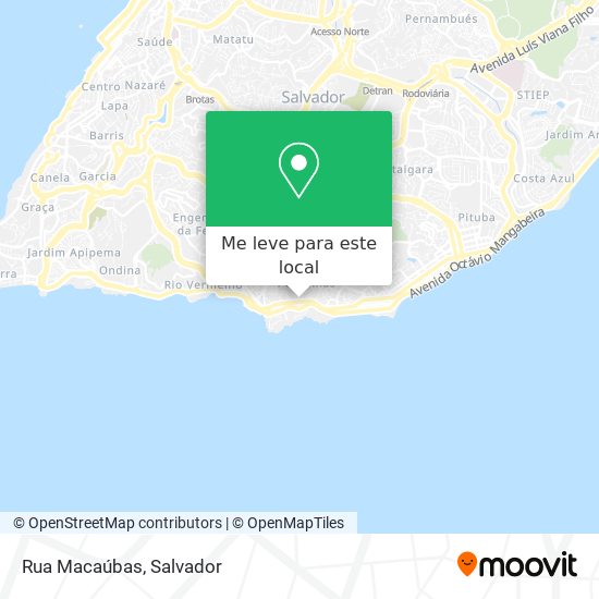Rua Macaúbas mapa
