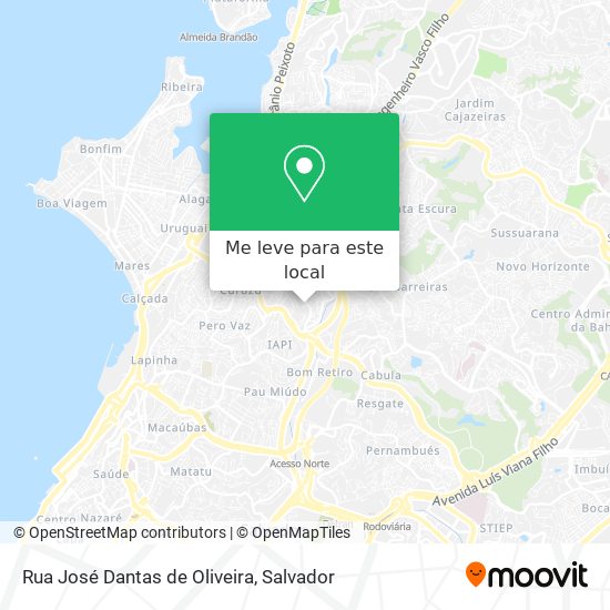 Rua José Dantas de Oliveira mapa
