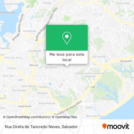 Rua Direta de Tancredo Neves mapa
