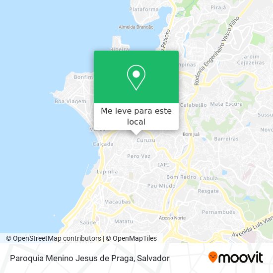 Paroquia Menino Jesus de Praga mapa