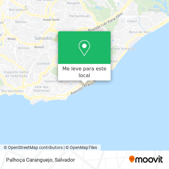 Palhoça Caranguejo mapa