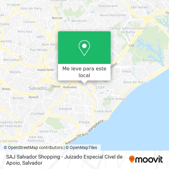 SAJ Salvador Shopping - Juizado Especial Cível de Apoio mapa