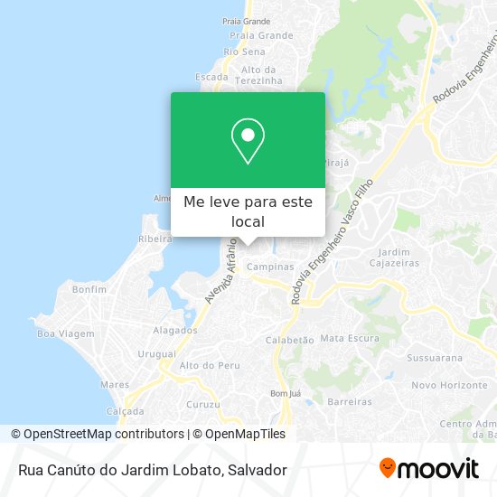 Rua Canúto do Jardim Lobato mapa