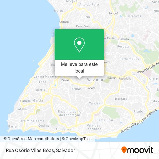 Rua Osório Vilas Bôas mapa