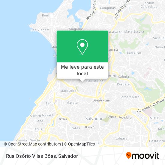 Rua Osório Vilas Bôas mapa