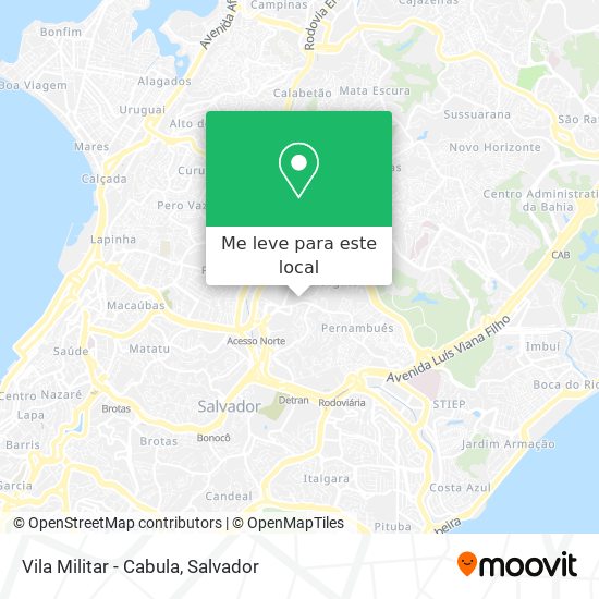 Vila Militar - Cabula mapa