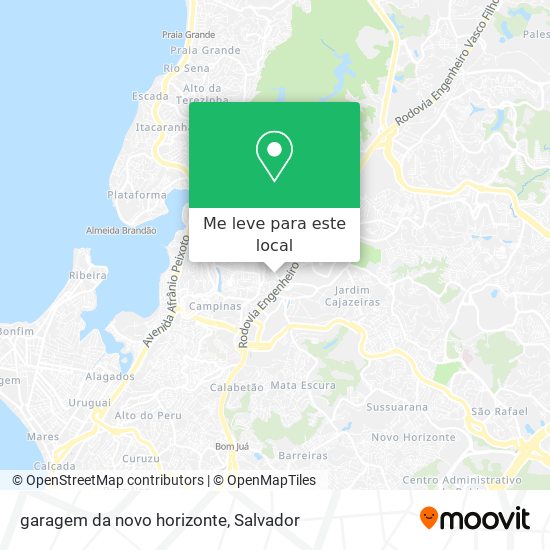 garagem da novo horizonte mapa