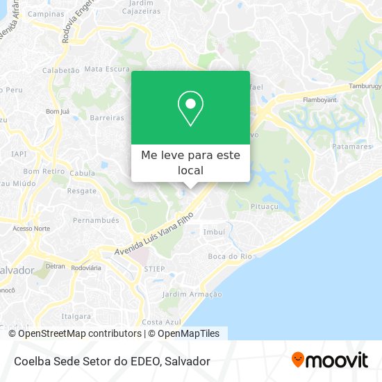 Coelba Sede Setor do EDEO mapa