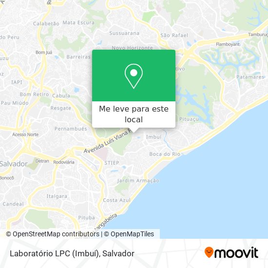Laboratório LPC (Imbuí) mapa