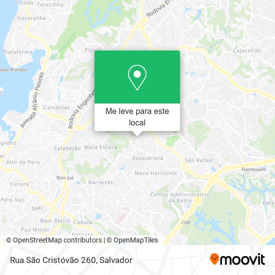 Rua São Cristóvão 260 mapa