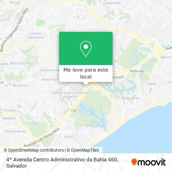 4ª Avenida Centro Administrativo da Bahia 460 mapa