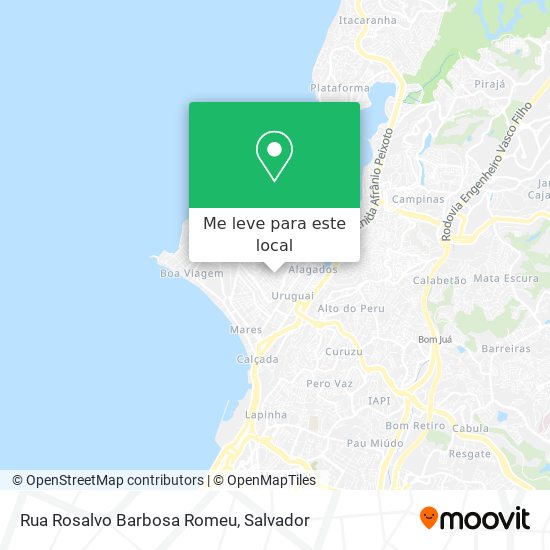 Rua Rosalvo Barbosa Romeu mapa