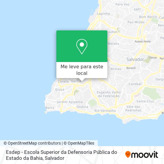 Esdep - Escola Superior da Defensoria Pública do Estado da Bahia mapa