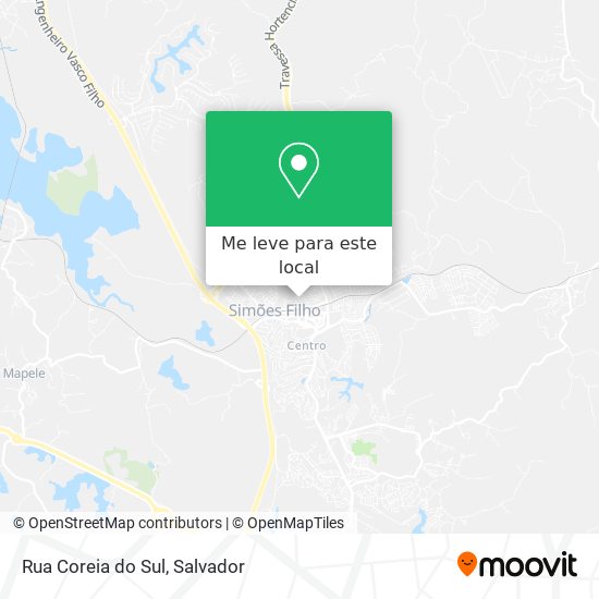 Rua Coreia do Sul mapa