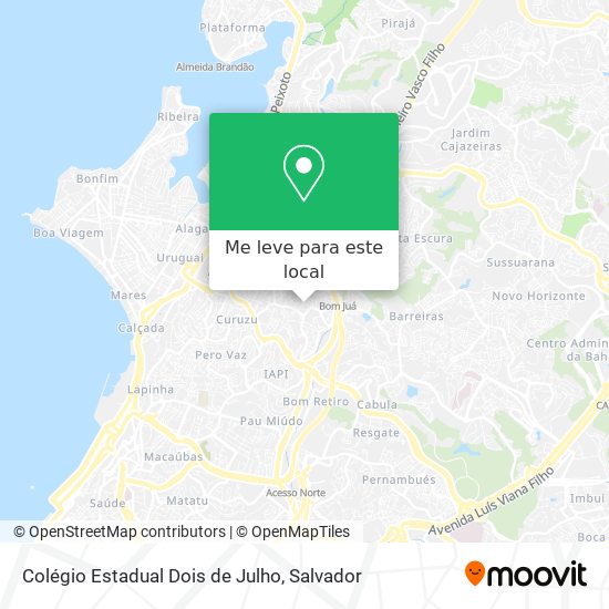 Colégio Estadual Dois de Julho mapa