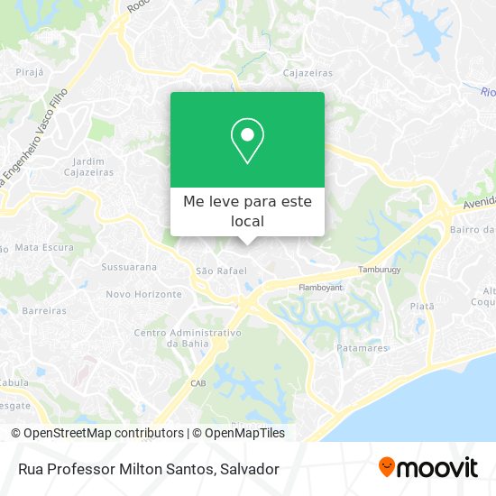 Rua Professor Milton Santos mapa