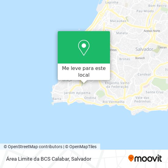 Área Limite da BCS Calabar mapa