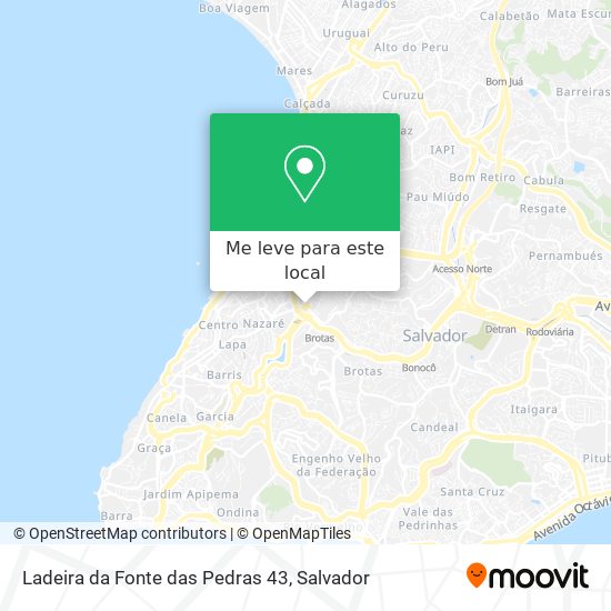 Ladeira da Fonte das Pedras 43 mapa