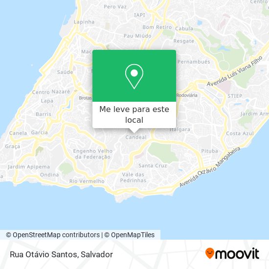 Rua Otávio Santos mapa