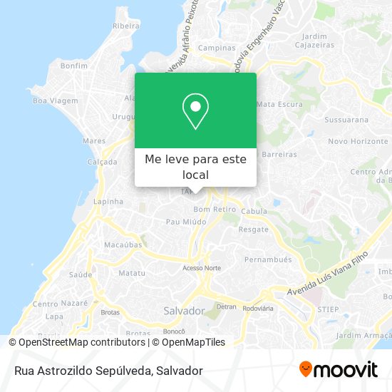 Rua Astrozildo Sepúlveda mapa