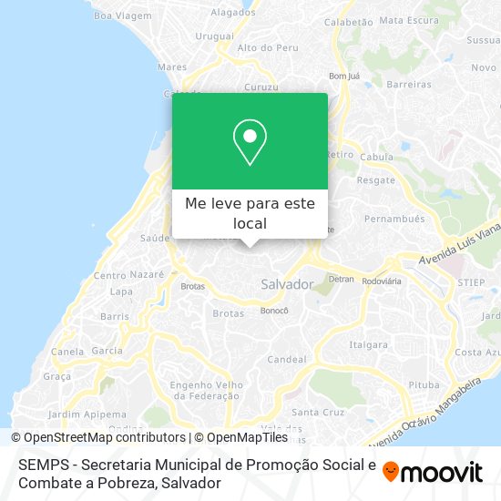 SEMPS - Secretaria Municipal de Promoção Social e Combate a Pobreza mapa