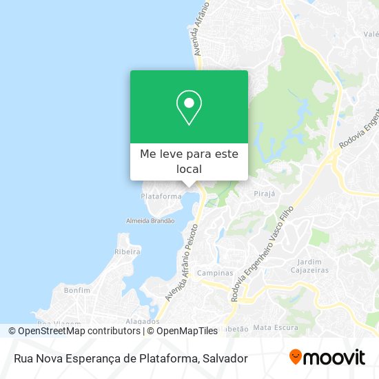 Rua Nova Esperança de Plataforma mapa