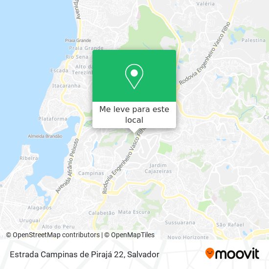 Estrada Campinas de Pirajá 22 mapa