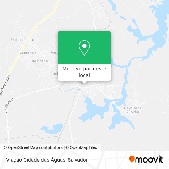 Viação Cidade das Águas mapa