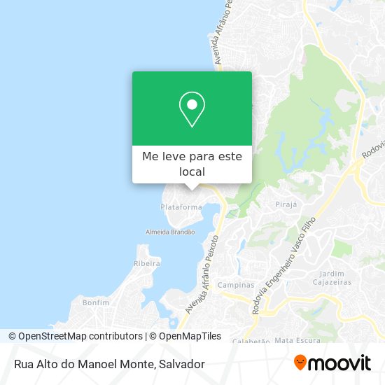 Rua Alto do Manoel Monte mapa