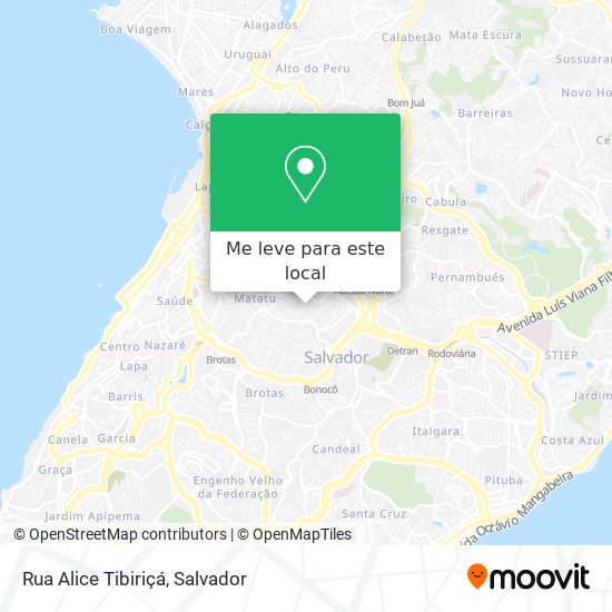 Rua Alice Tibiriçá mapa