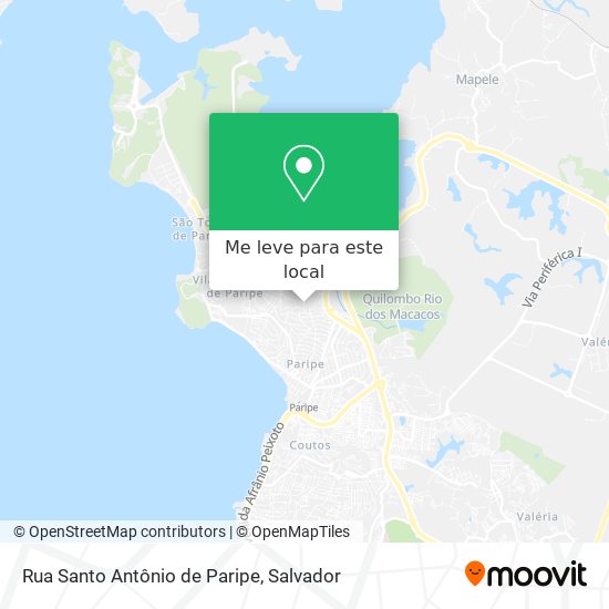 Rua Santo Antônio de Paripe mapa