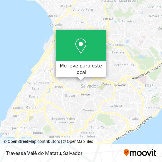 Travessa Valê do Matatu mapa