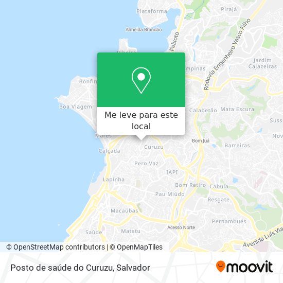 Posto de saúde do Curuzu mapa