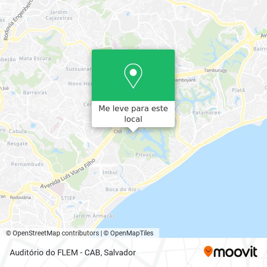 Auditório do FLEM - CAB mapa