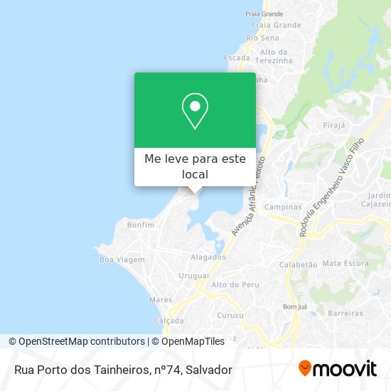 Rua Porto dos Tainheiros, nº74 mapa