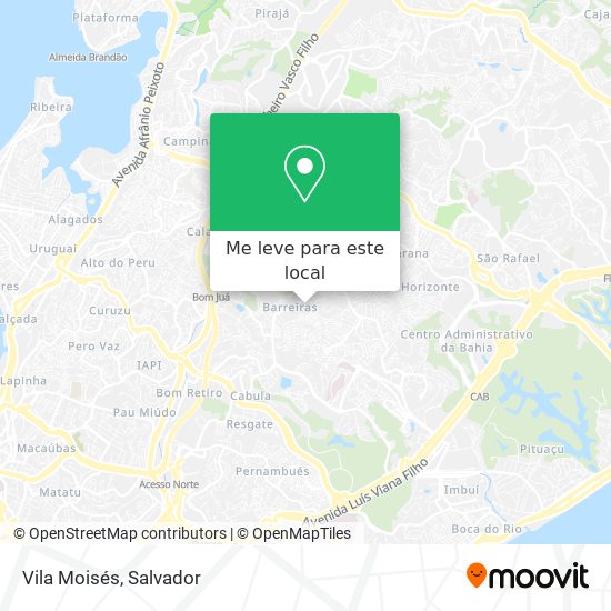 Vila Moisés mapa