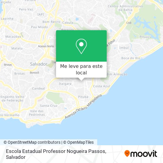 Escola Estadual Professor Nogueira Passos mapa