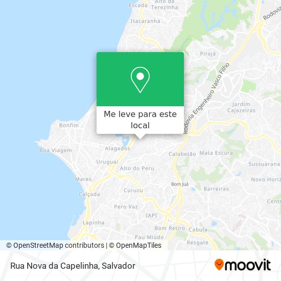 Rua Nova da Capelinha mapa