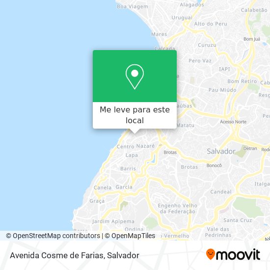 Avenida Cosme de Farias mapa