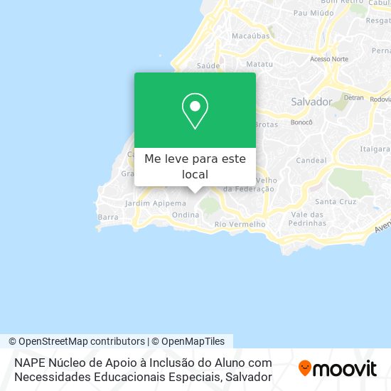 NAPE Núcleo de Apoio à Inclusão do Aluno com Necessidades Educacionais Especiais mapa