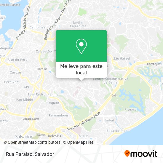 Rua Paraíso mapa