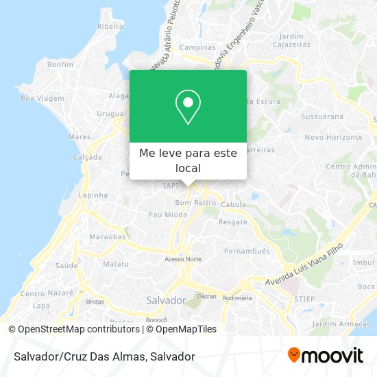 Salvador/Cruz Das Almas mapa