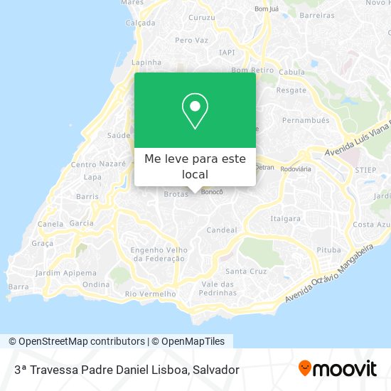 3ª Travessa Padre Daniel Lisboa mapa