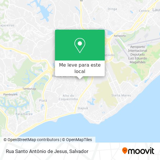 Rua Santo Antônio de Jesus mapa