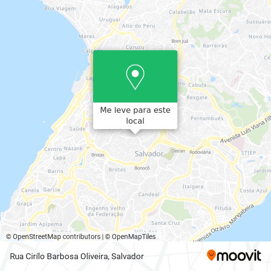 Rua Cirílo Barbosa Oliveira mapa