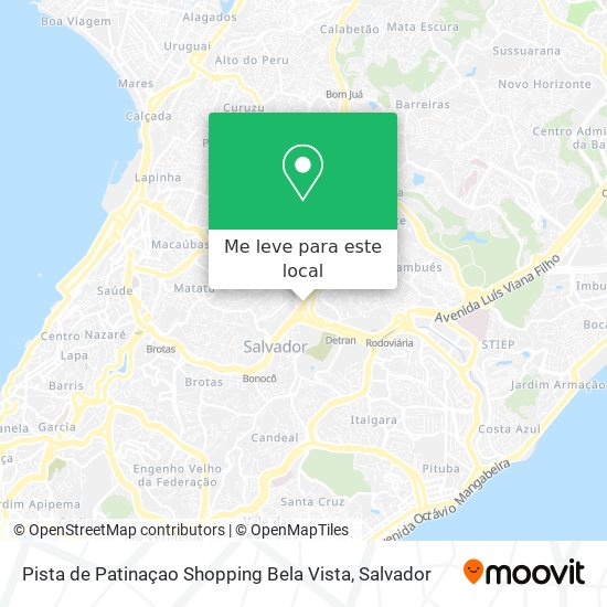 Pista de Patinaçao Shopping Bela Vista mapa