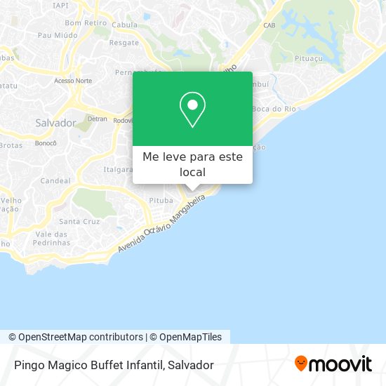 Pingo Magico Buffet Infantil mapa