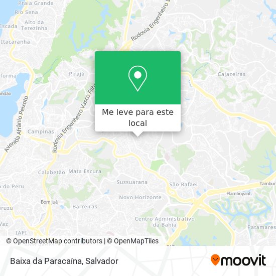 Baixa da Paracaína mapa